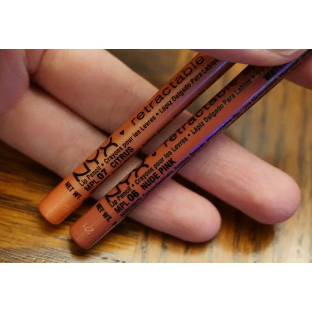 NYX LOT Retractable Lip Liner Citrus & Nude Pink